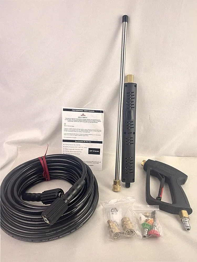 50ft YAMATIC Pressure Washer Gun and Hose Kit 3/8" Swivel Quick Connect M22-14mm