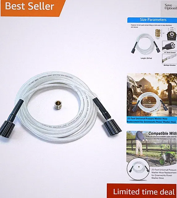 5200402 Universal Pressure Washer Hose for Greenworks Power Washer Hose