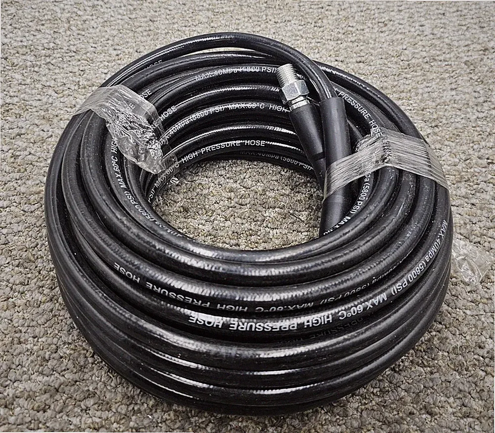 5800PSI Replacement High Pressure Power Washer Hose Max 40MPA Black 50FT