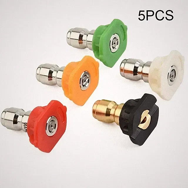 5Pack 1/4 Quick Connect Pressure Washer Nozzle Tips 4000PSI Spray