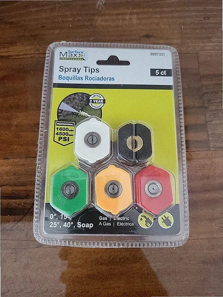 5pack Pressure Washer Surface Maxx Professional Spray Tips