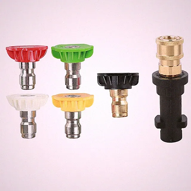 5pcs Pressure Washer Nozzle Angle Pivoting Coupler Pressure Washer Gun Adapter