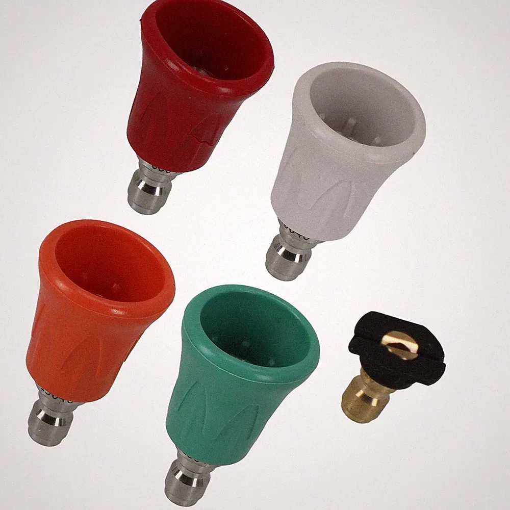 5PCS Pressure Washer Nozzle Kit Multi-Angle 0-40° w/ Guard 1/4" Connector