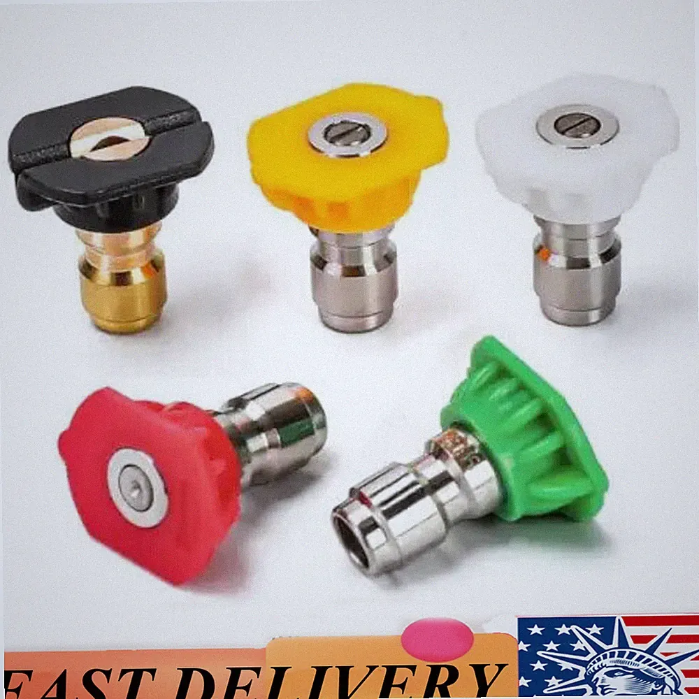 5X Pressure Washer Spray Nozzle Set Quick Connect 1/4" High Power Tips us