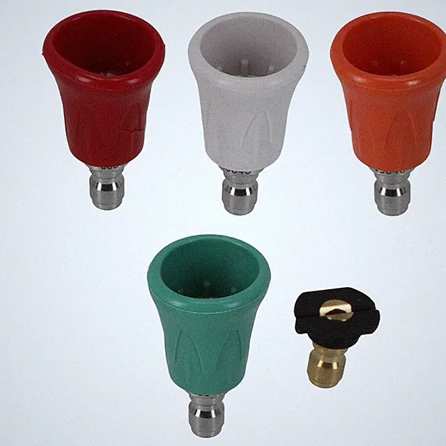 5x Pressure Washer Spray Nozzle w/ Protector 1/4" Quick Connect Multi-Angle