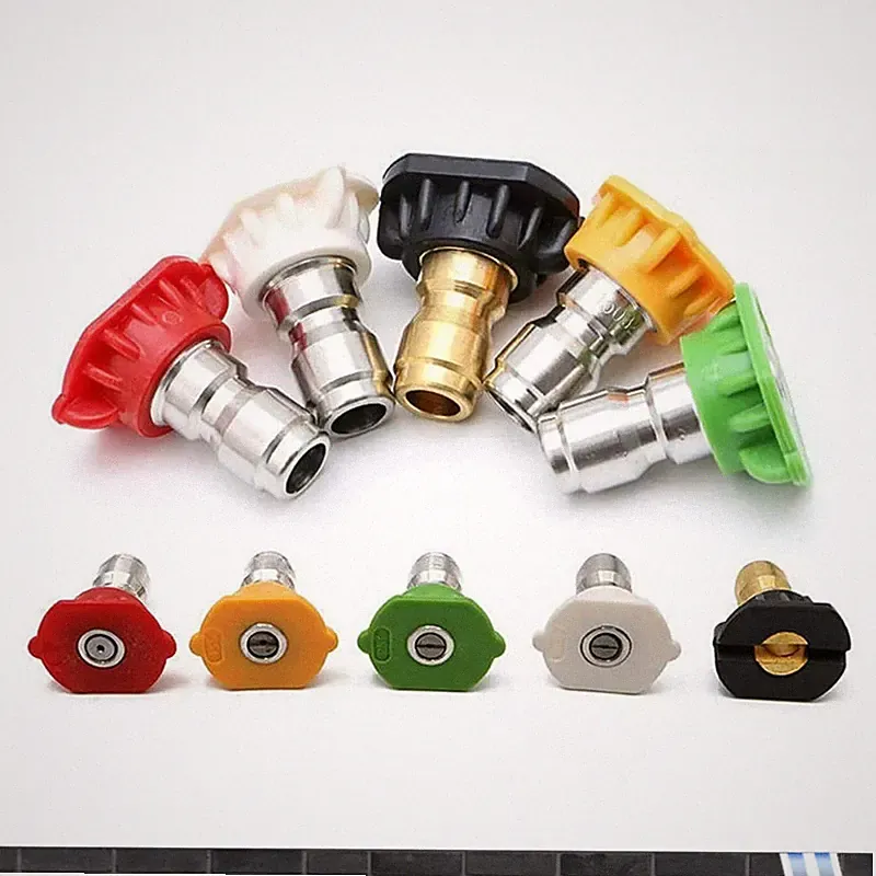 5X Quick Connect 1/4" Set Pressure Washer Spray Tips Nozzles High Power Kit