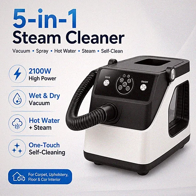 6 Gal 5-in-1 Steam Carpet Upholstery Cleaner Hot Water Extractor Wet Dry Vacuum
