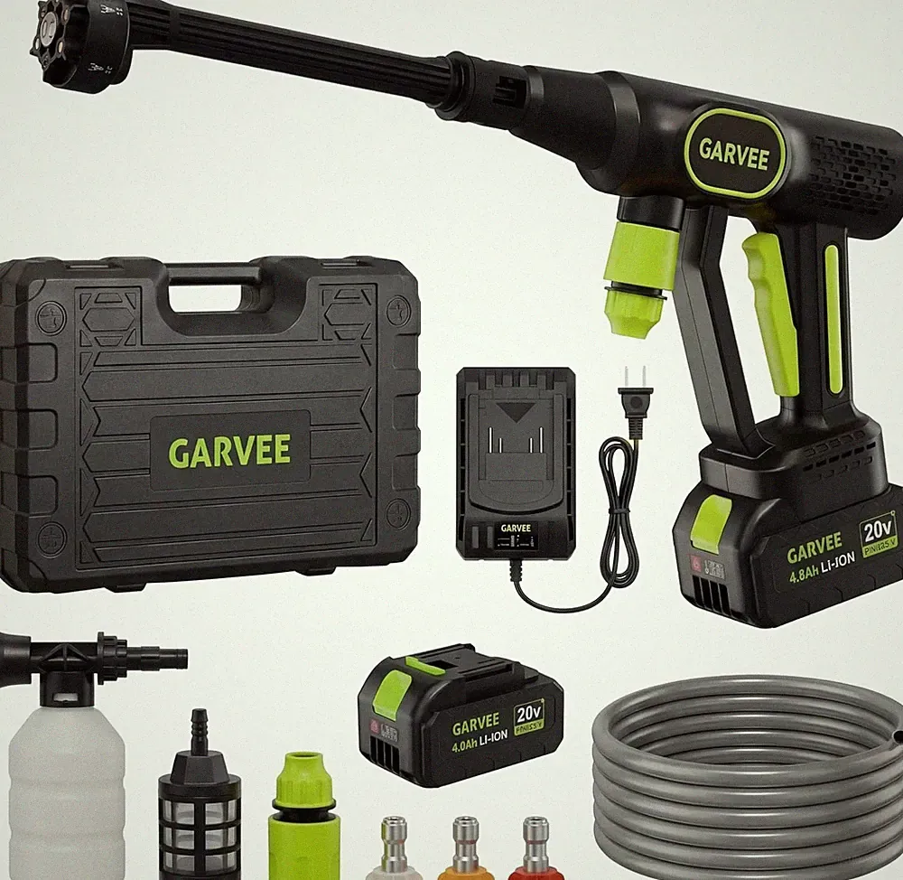 6 in 1 Cordless Pressure Washer Portable Power Washer Battery 320 PSI 26 ft Hose