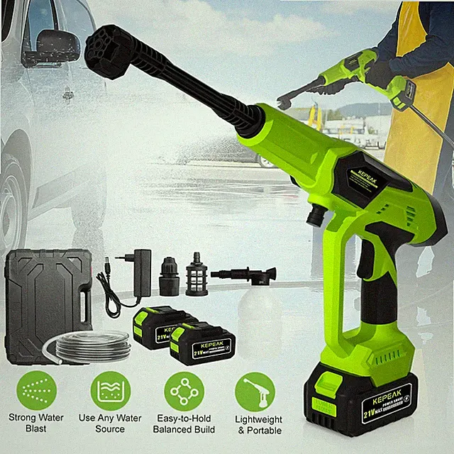 6-in-1 Nozzle Cordless Pressure Washer Battery Powered 1450PSI Power Washer