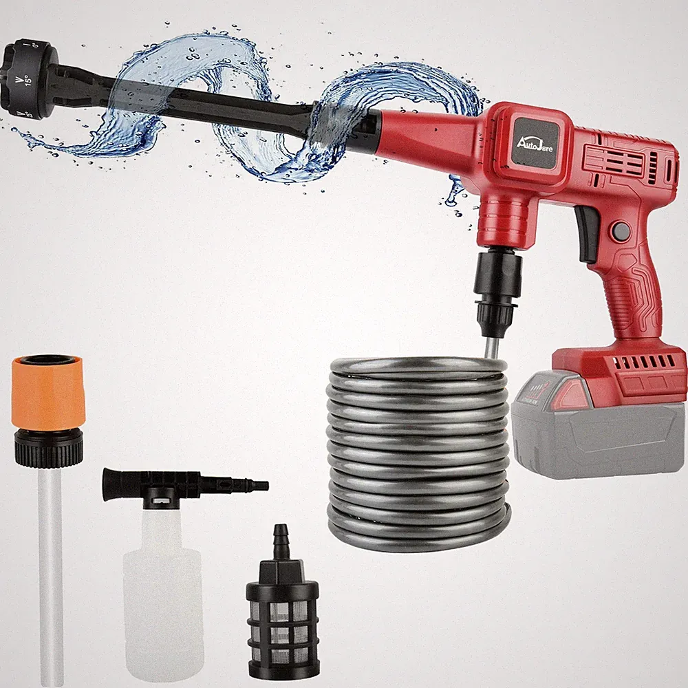 6 in 1 Nozzle Cordless Pressure Washer for Milwaukee 18V Battery 880 PSI Power