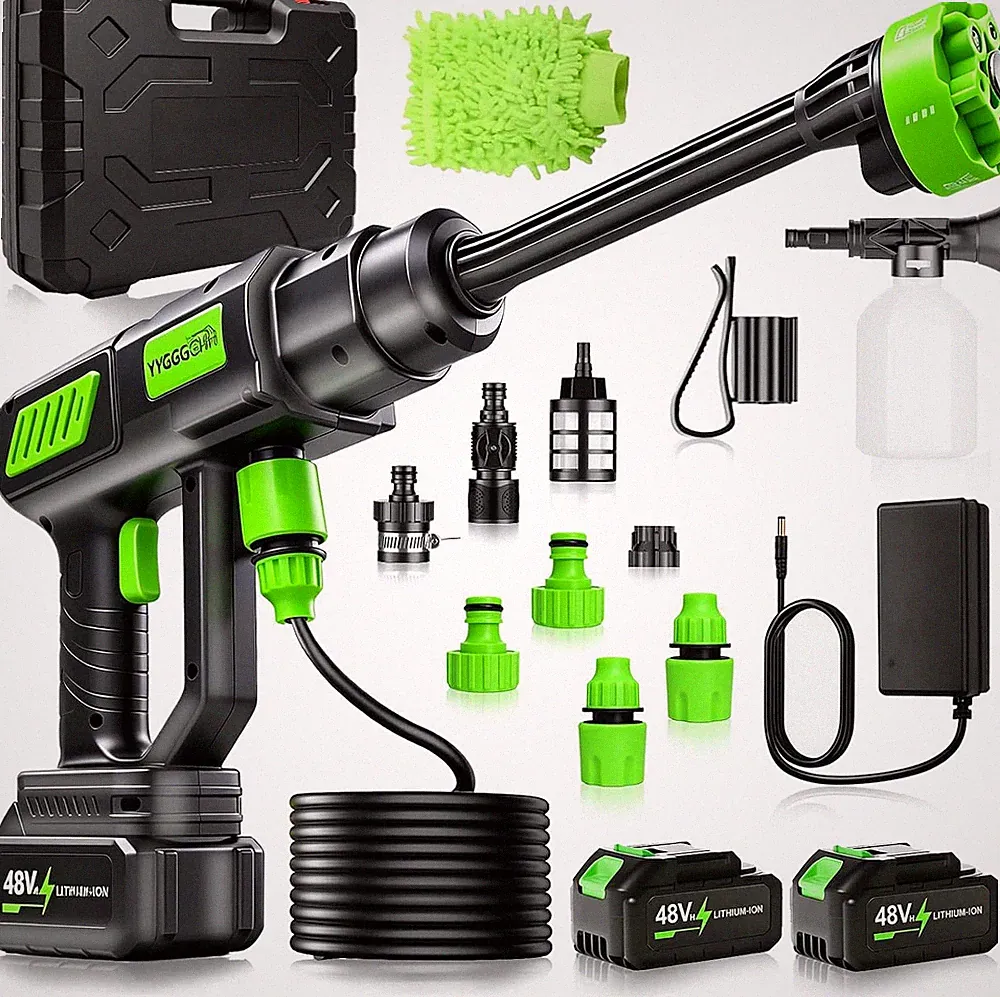 6-In-1 Portable Cordless Pressure Washer Battery Powered, 1300 PSI Cordless Powe