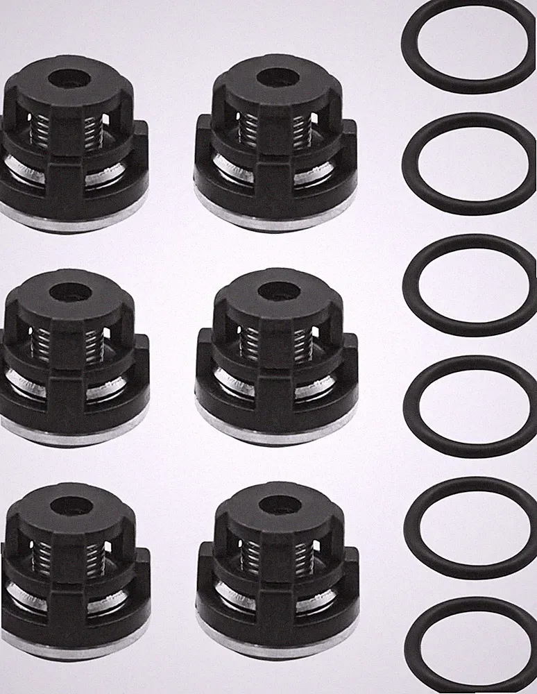 6-Pack Pressure Washer Pump Check Valves Kit with O-Rings Fits for Annovi Reverb