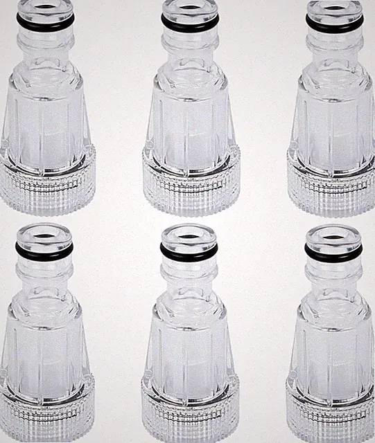 6 Pack Pressure Washer Water Inlet Filter 3/4 Inch Garden Hose Adapter Clear Fit