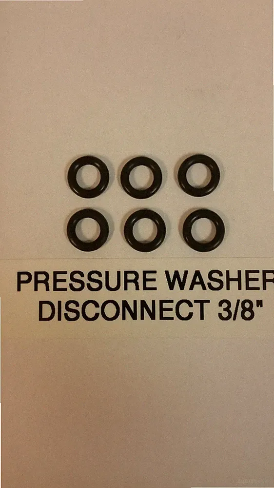 6 PIECES PRESSURE WASHER O-RING KIT QUICK DISCONNECT 3/8" ID HOT WATER EPDM