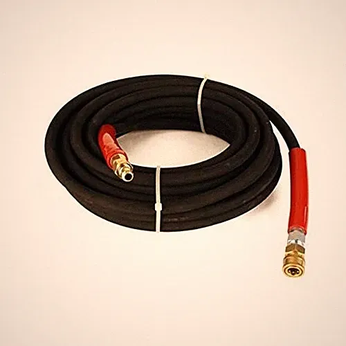 6000 PSI BLACK 2 Wire Braid Pressure Washer Hose 50' w/ Couplers