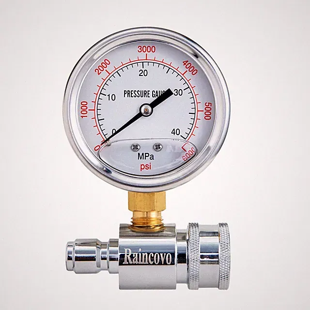 6000 PSI Pressure Washer Gauge 3/8 Inch Quick Connect Pressure Gauge for Power