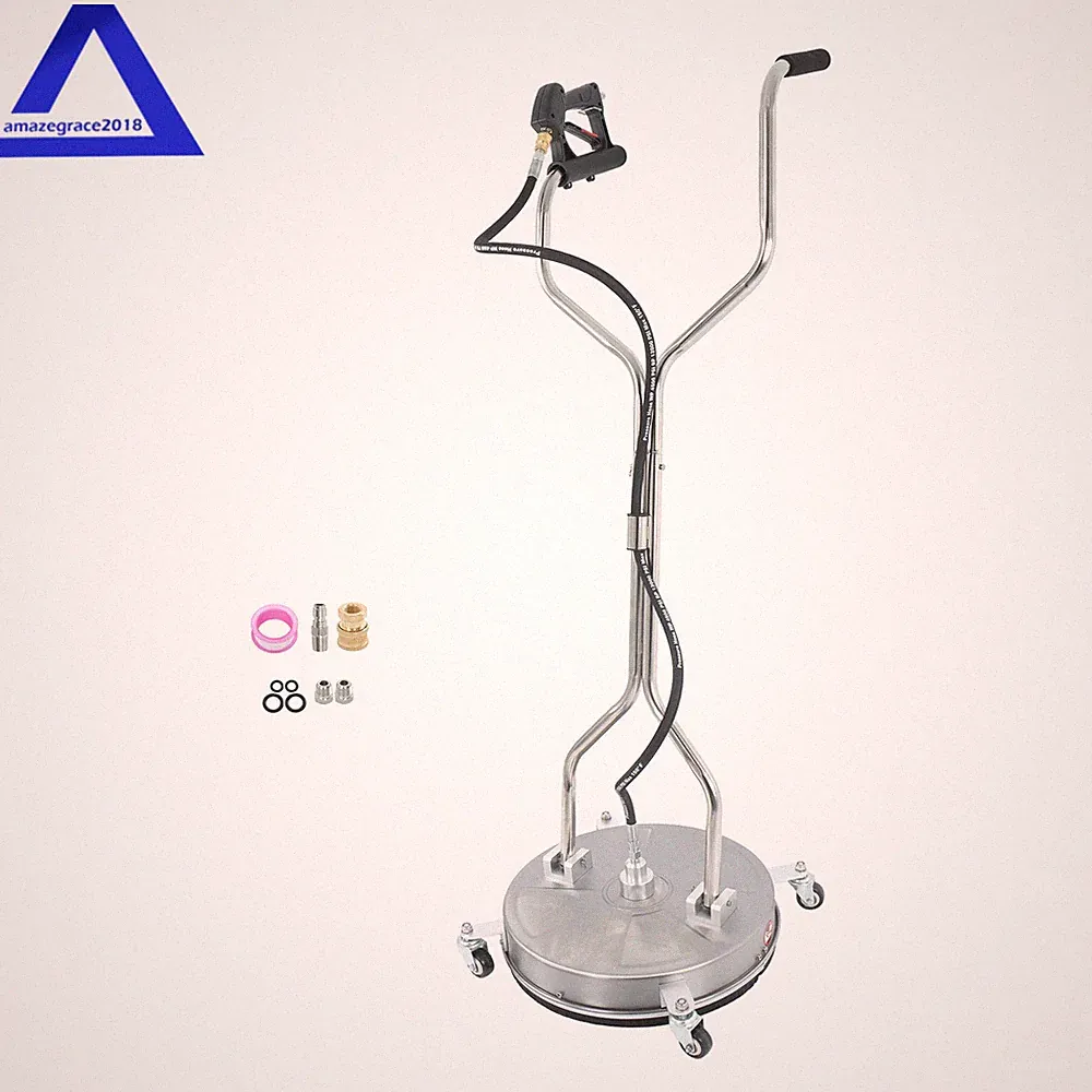 6000PSI Dual Handle Quick Connect 18" Pressure Washer Surface Cleaner w/ 4 Wheel