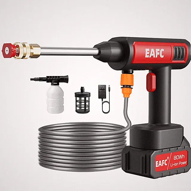 60Bar Cordless High Pressure Car Washer Spray Water Gun Foam Generator