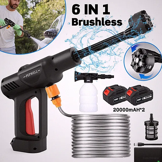 60Bar Upgrade Portable Cordless Car High Pressure Washer Jet Water Wash Cleaner