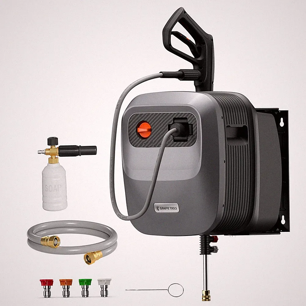 65 FT Retractable Wall Mounted Pressure Washer G20, 2500 PSI, 2.2 GPM