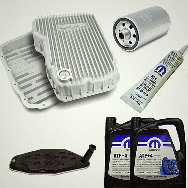 68RFE Transmission Service Kit & PPE Raw Deep Pan/Filter For 07+ Ram 2500/3500