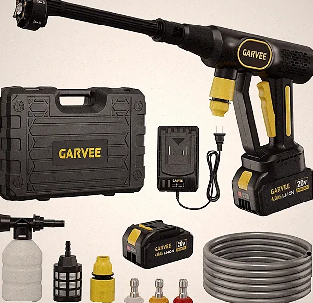 6in1 Cordless Pressure Washer Power Washer Portable Battery 320PSI 26 ft Hose