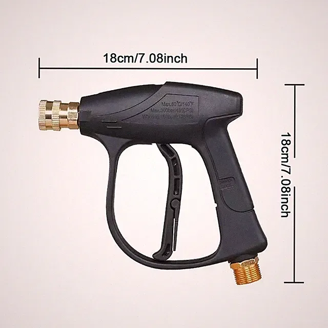 7 Nozzles+Foam Cannon Dual-Connector Pressure Washer Double Tip With Water Gun