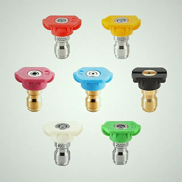 7 Pack 1/4 Inch Pressure Washer Sprayer Nozzle Tips Quick Connect Fittings