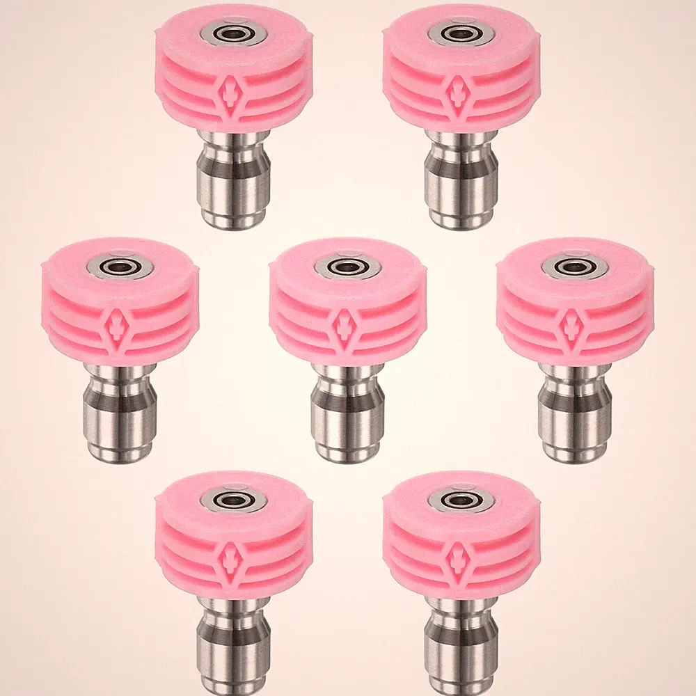 7-Pack 1/4" Quick Connect, Orifice 4.0 Pressure Washer Tips [Pink]