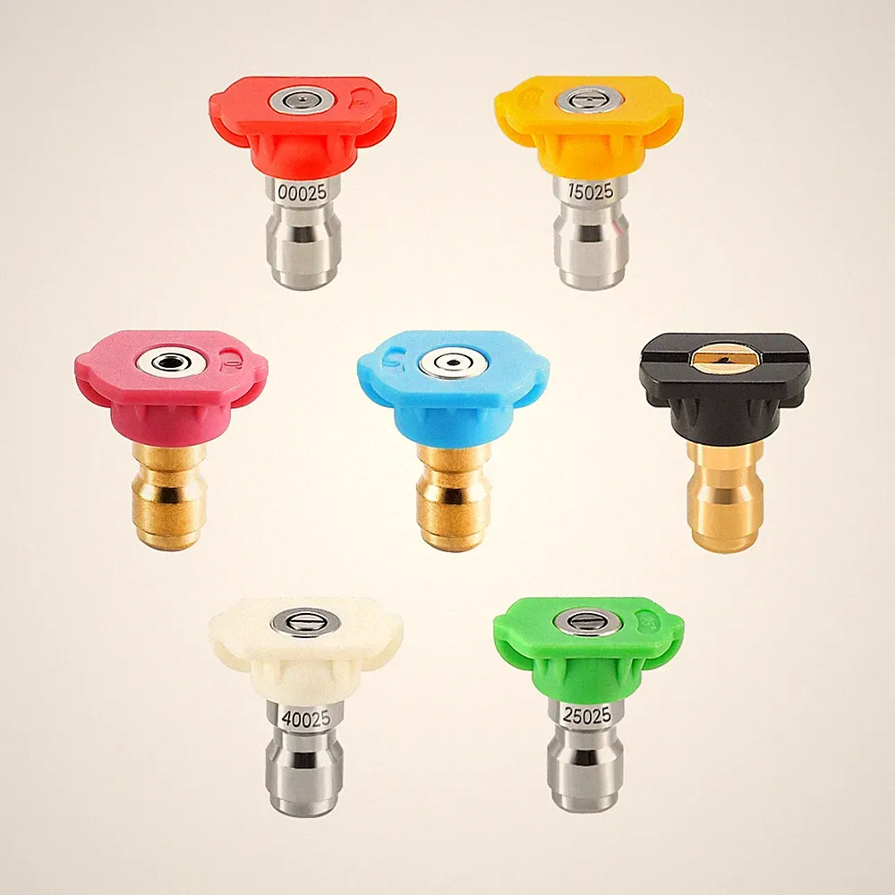 7 PCS Pressure Washer Tips Set Multiple Degrees 1/4 Inch Connect 2.5 GPM