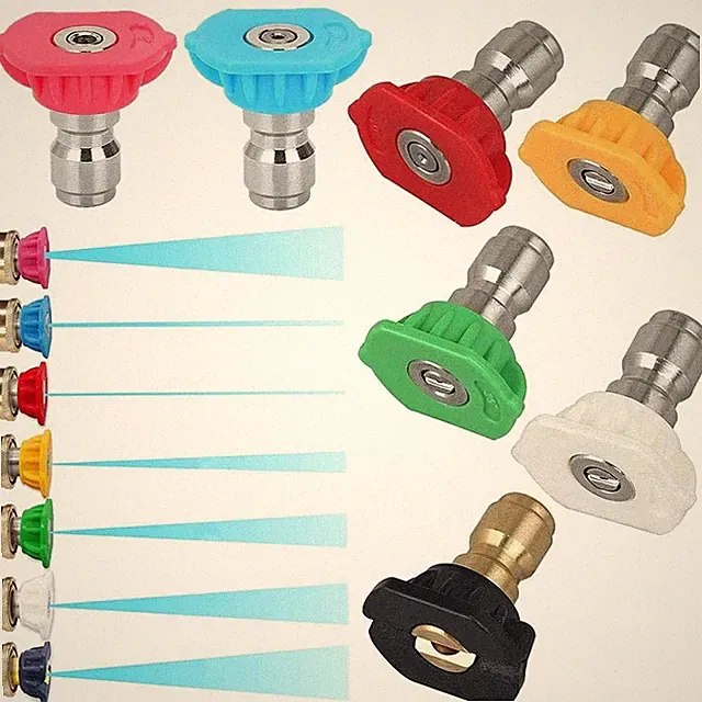7 Pieces Pressure Washer Spray Nozzles Tips Set 1/4Inch Quick Connect - 2.5 G...