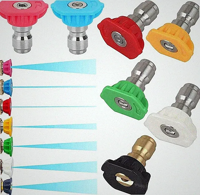 7 Pieces Pressure Washer Spray Nozzles Tips Set 1/4Inch Quick Connect - 2.5 GPM