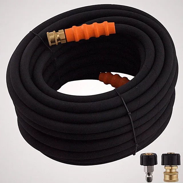 70FT 3/8" Pressure Washer Hose 4800PSI Hot Cold Steel Wire Braid