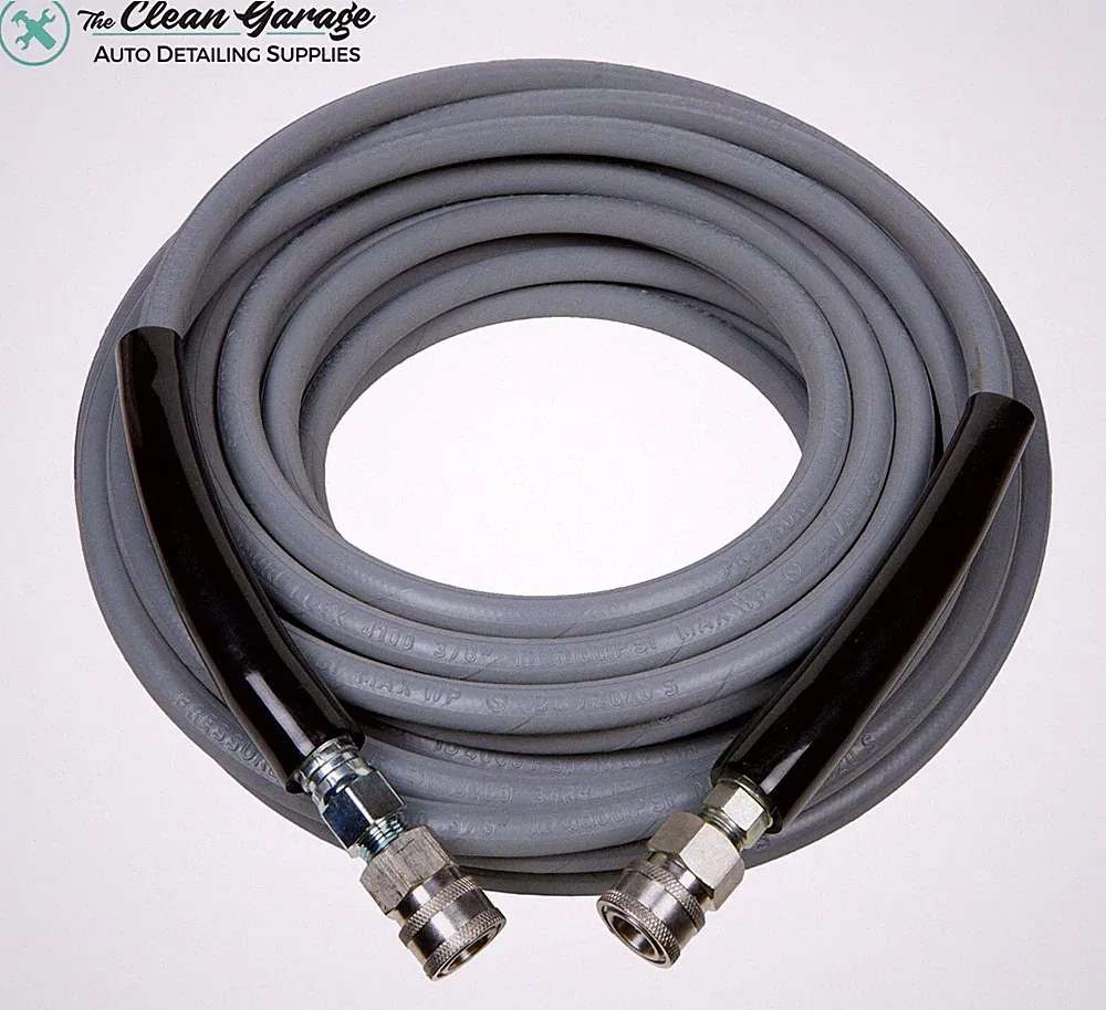 75' MTM Kobrajet 3/8" Gray Pressure Washer Hose With Quick Connects - 75 Foot
