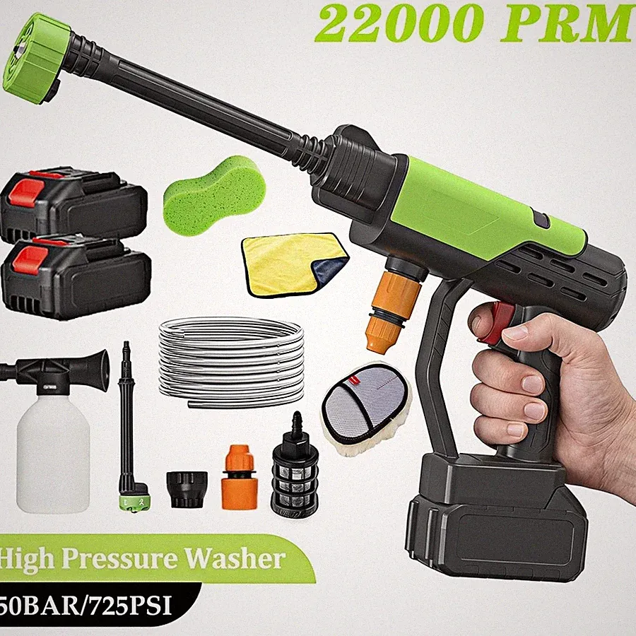 750 PSI Cordless Pressure Washer with 6-in-1 Nozzle Car Fence Floor Clean Tool