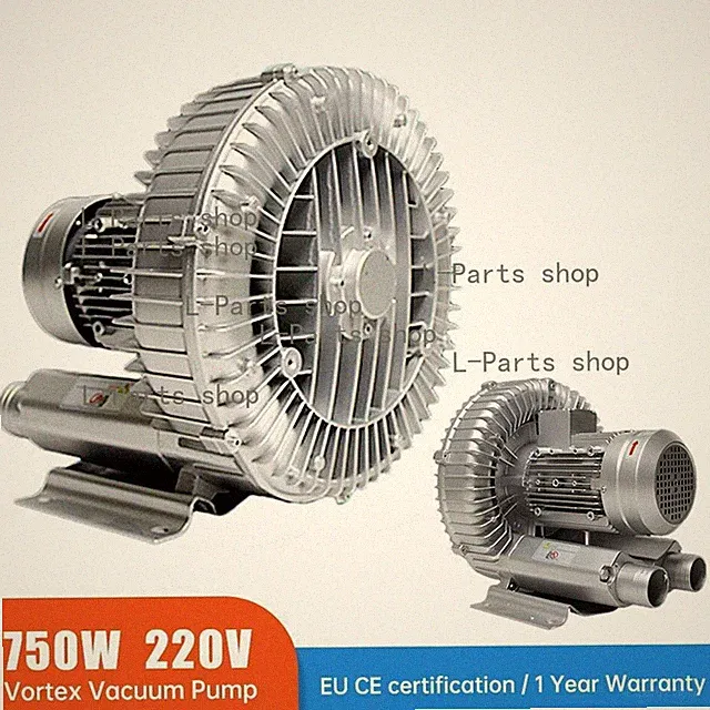 750W Industrial High Pressure Vortex Vacuum Pump 220V 1PH Dry Air Blower Pump