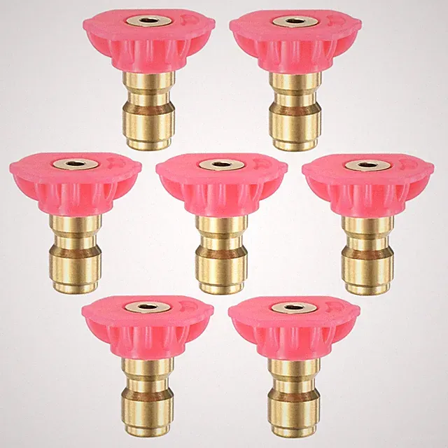 7PCS Pressure Washer Spray Nozzle Tips, 1/4 Inch Quick Connect, 4000PSI Soap...