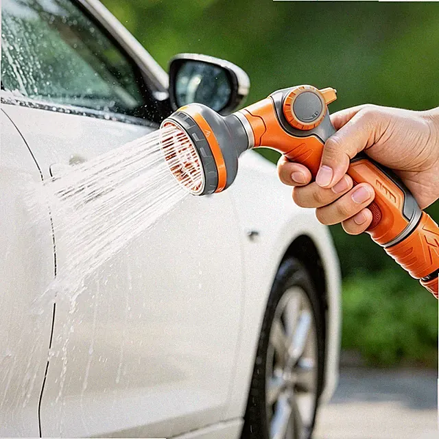 8-in-1 High Pressure Garden Hose Nozzle Comfort Grip for Car Wash Lawn Watering