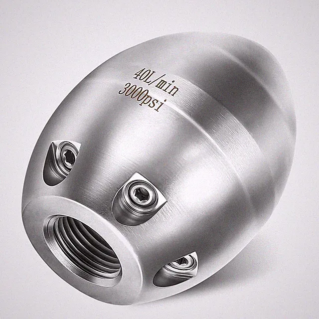8 NPT Sewer Jetter Nozzle 3/8" Stainless Steel 3000 PSI 40 L/min Pressure