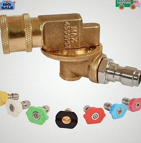 8 Pack 7 Angles Pressure Washer Pivoting Coupler Attachment Accessories Kit