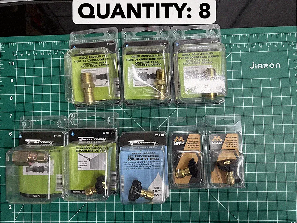 8-pack LOT Mi-T-M AW-0018-0148 Soap Pressure Power Washer Detergent Spray Nozzle