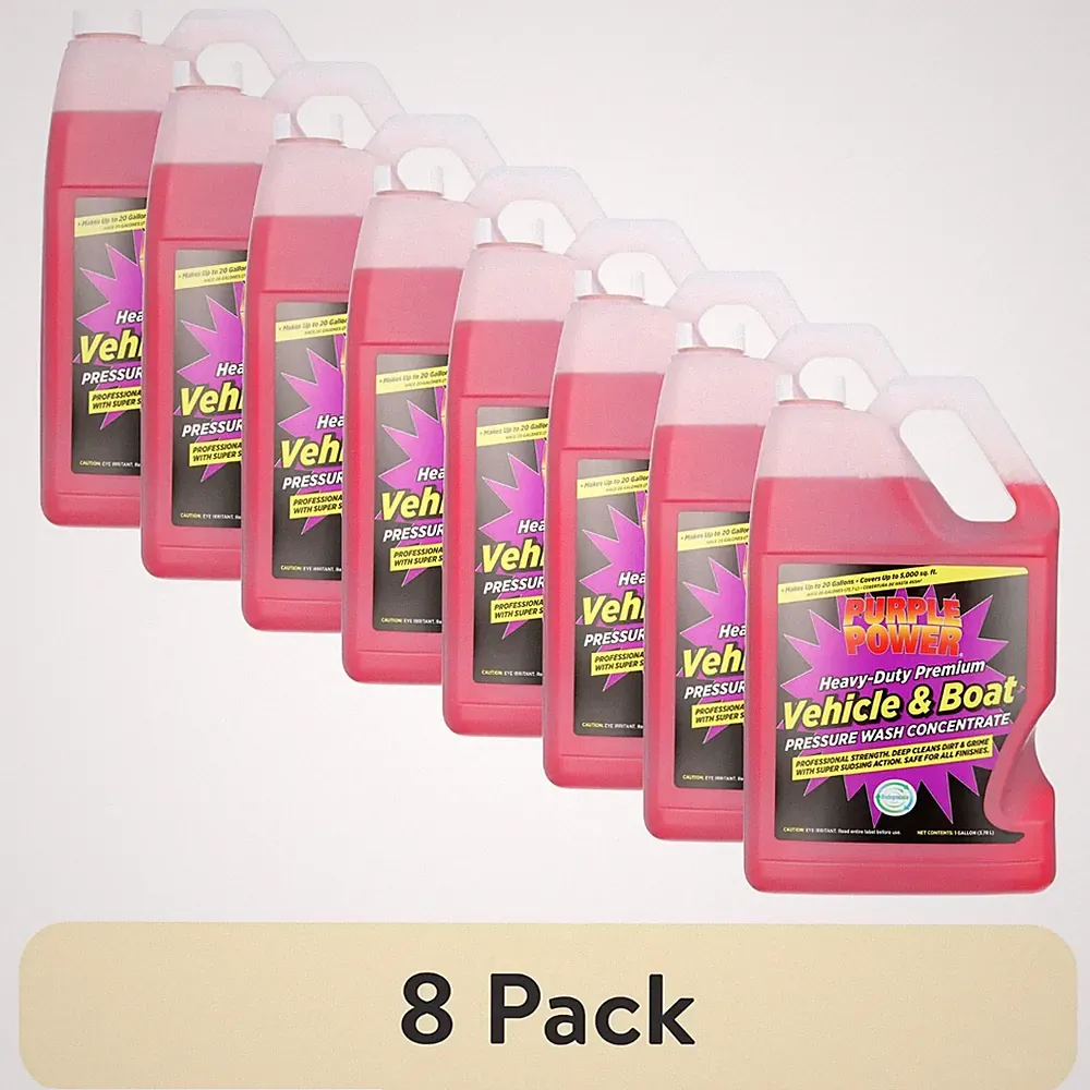 (8 pack) Purple Power Heavy-Duty Vehicle and Boat Concentrated Pressure Washer F