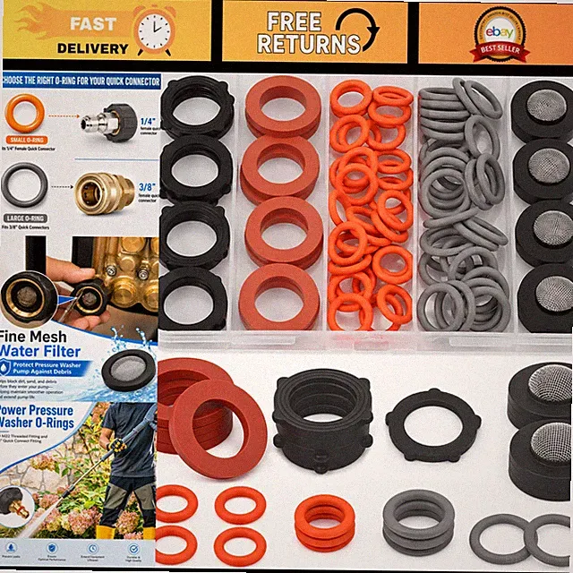 84 Pcs Pressure Washer O-Rings & Garden Hose Washers, Screen Filter Seals
