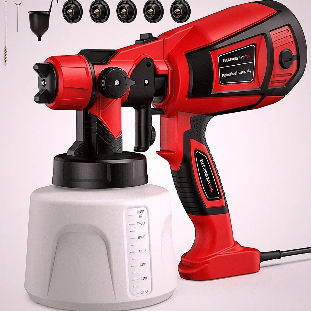 850W High Pressure Corded Electric Paint Sprayer, 1400ML HVLP Spray Paint Gun