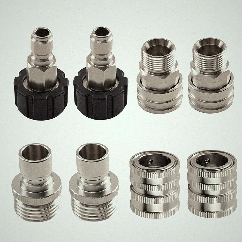 8PC Pressure Washer Adapter Quick Connect Kit for M22 14mm Gas Electric