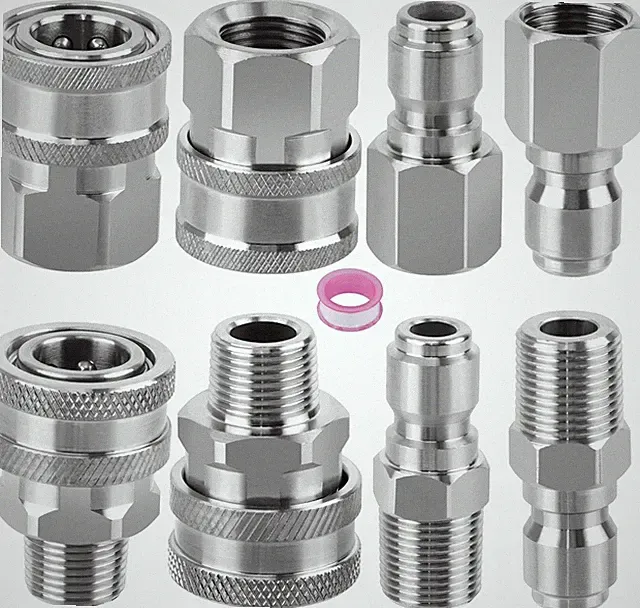 8pcs 3/8"NPT Quick Connect Pressure Washer Hose Fittings Stainless Steel Adapter