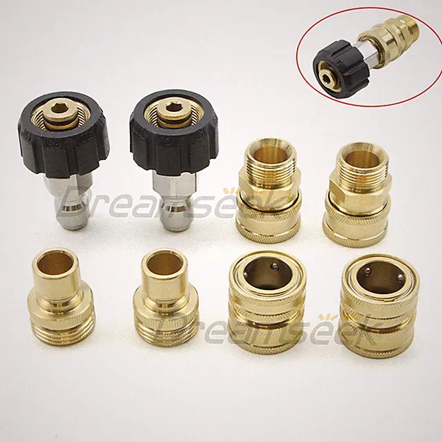 8Pcs Pressure Washer Adapter Set M22 14mm Swivel to 1/4" or 3/8" Quick Connect