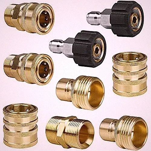 9Pc Pressure Washer Adapter Set Quick Disconnect Kit M22 Swivel to 3/8'' Connect