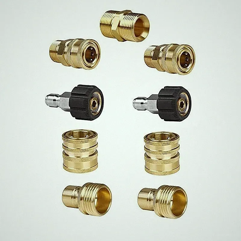 9pcs Pressure Washer Adapter Set M22 3/8" Quick Connect for Power Washer Hose