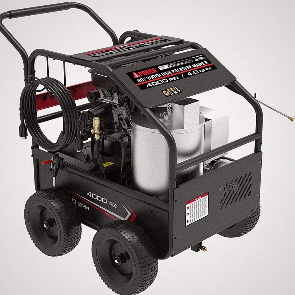 A-iPower Gas Hot Water Pressure Washer 4000 PSI 4.0 GPM with Diesel Heater EPA